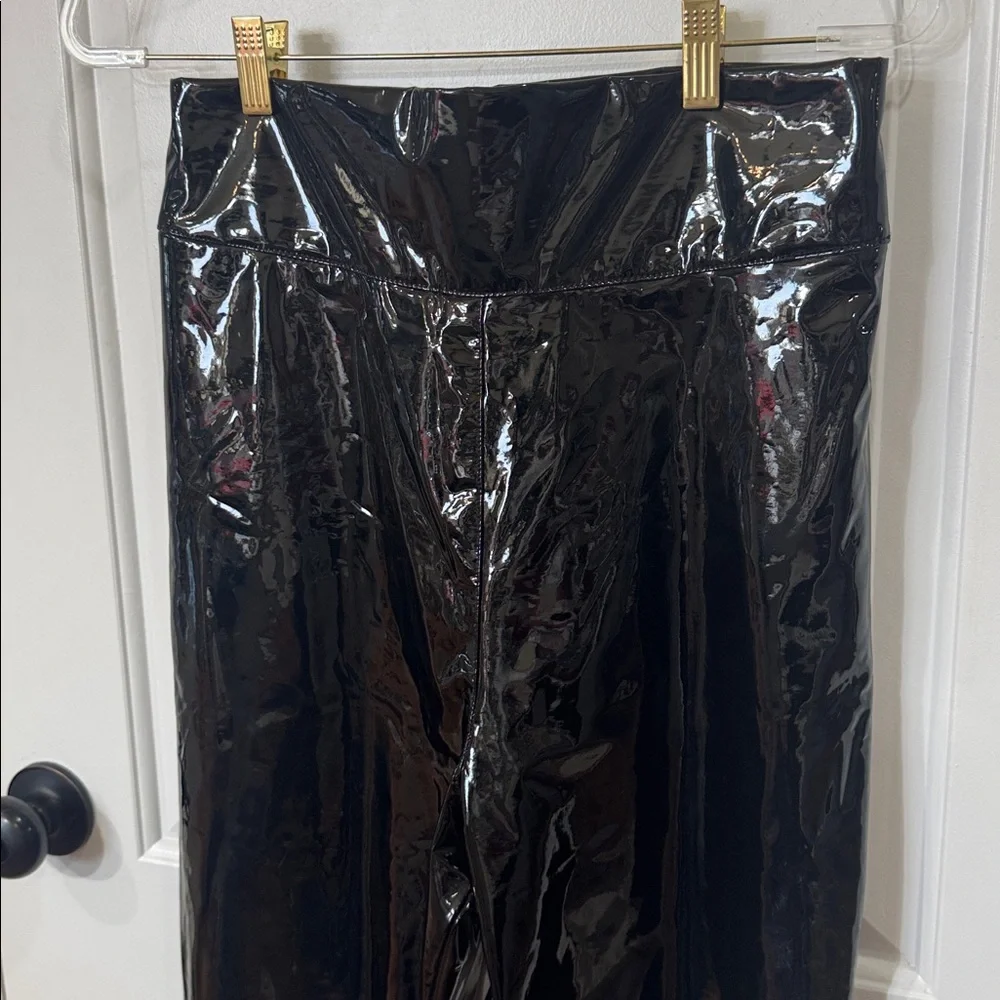 HOUSE OF CB LONDON HARMONY HIGH WAISTED PATRNT VINYL PANTS LARGE - Picture 5 of 16